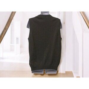 IZOD Mens V Neck Pullover Sweater Vest Size LT/GT Gray Sleeveless Logo